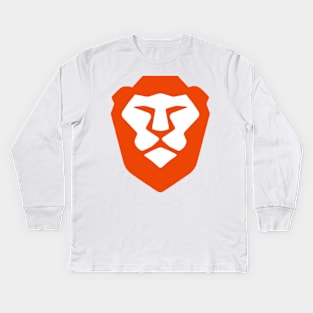 Brave Browser Logo Kids Long Sleeve T-Shirt